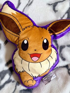 Pokémon EEVEE (2022) 18” Purple, Brown & Cream Plush Pillow
